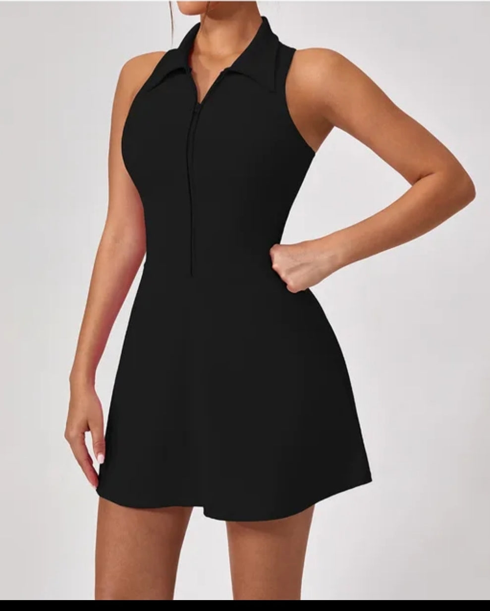 Collared & Half-Zip Athletic Tennis Dress