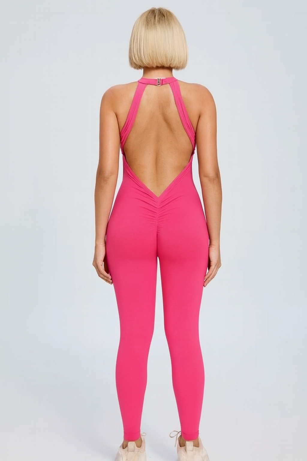 Seamless Long Backless Workout Jumpsuit
