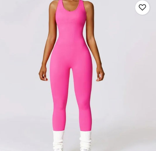 Seamlessly Sculpted Backless Workout Jumpsuit